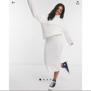 ASOS cream knit skirt and sweater set!